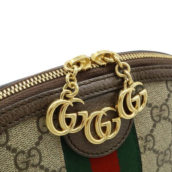 GUCCI Brown Leather Pochette Shoulder Bag - Picture 7 of 8